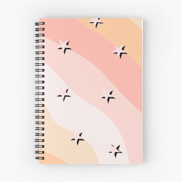 Item preview, Peach Clouds & Stars Striped Pattern designed and sold by ❤ stickers by bee ❤.