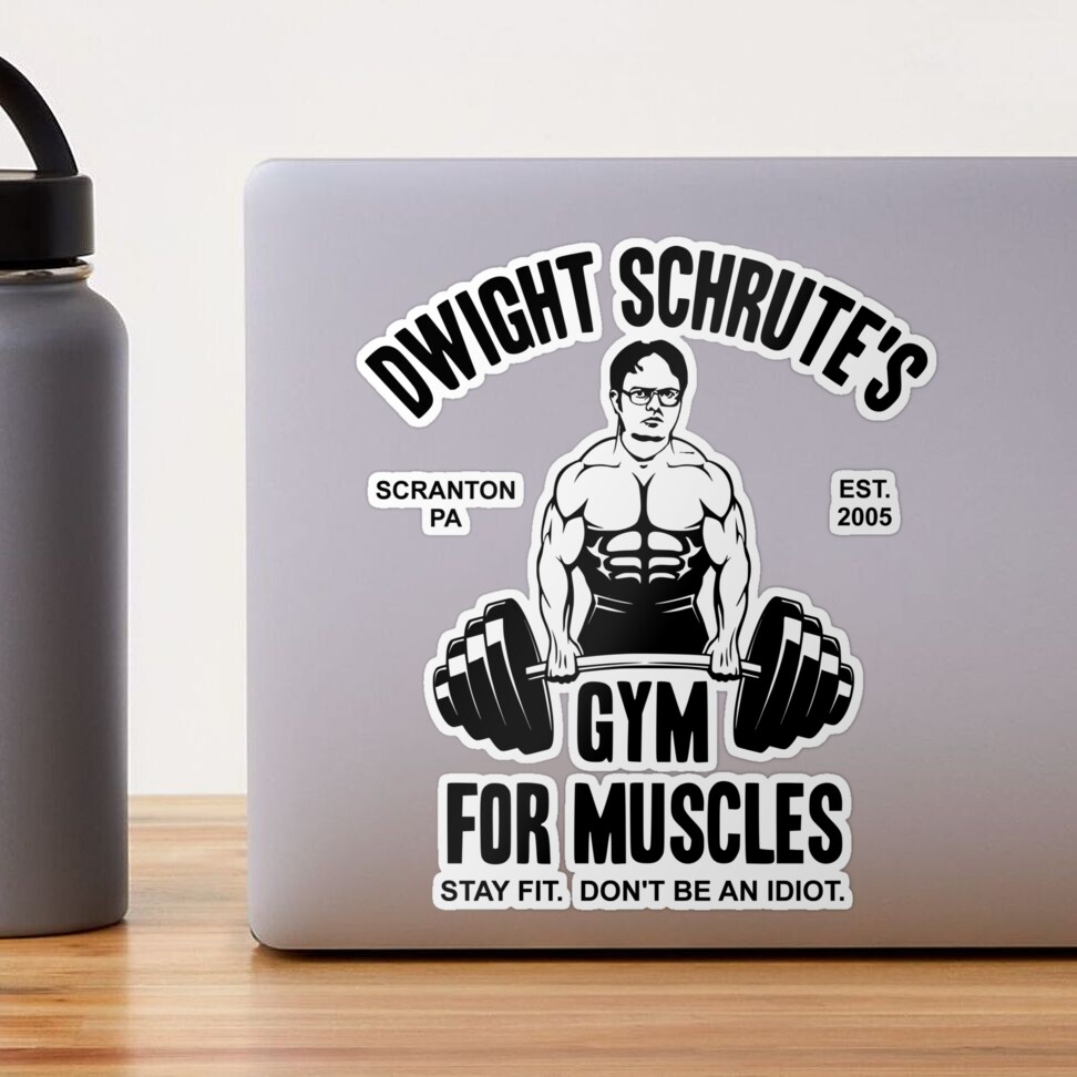 The Office Dwight Schrute Gym For Muscles 20oz Shaker Bottle White