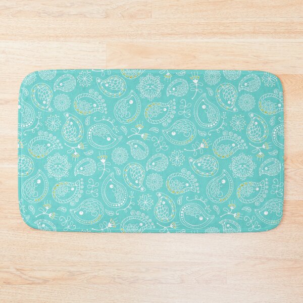 Item preview, Hedgehog Paisley_Cerulean designed and sold by miavaldez.