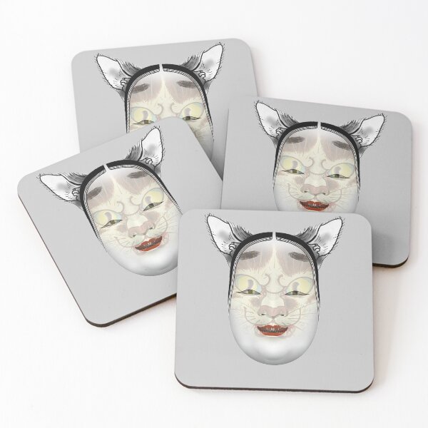 Item preview, Bakeneko and onna mask designed and sold by Blacklinesw9.