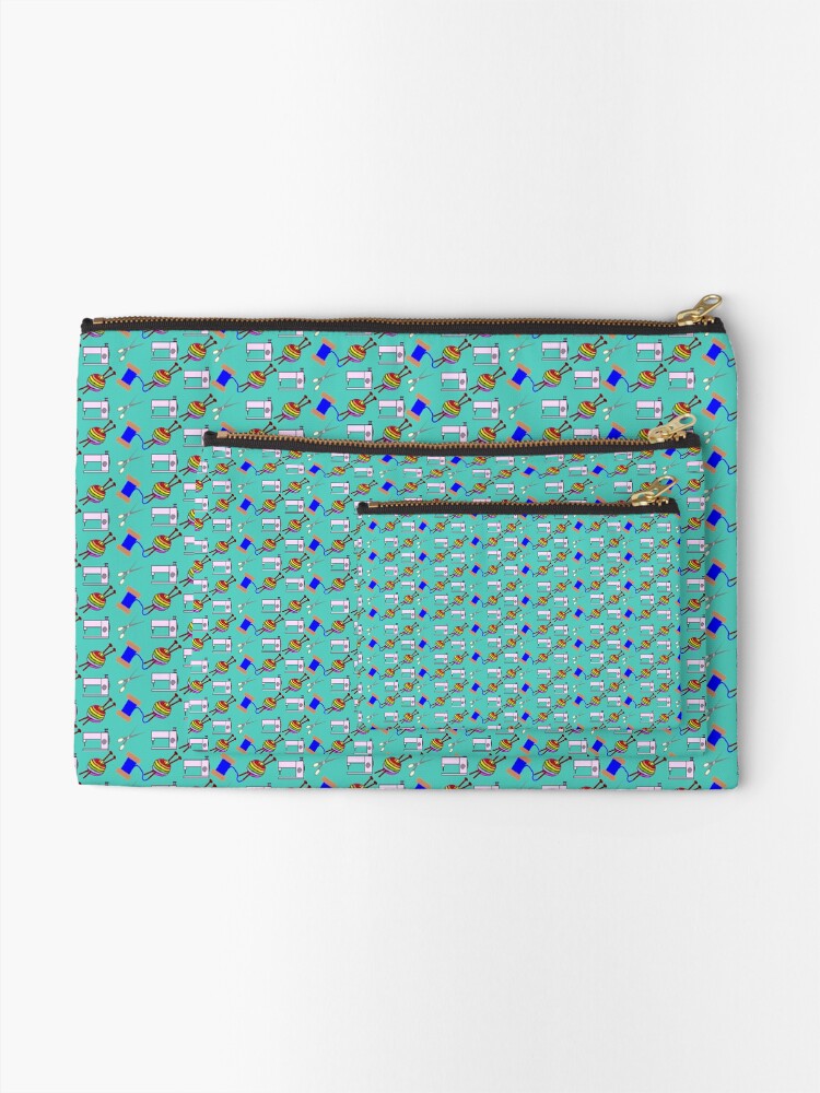 Alternate view of Crafts everywhere collage Zipper Pouch