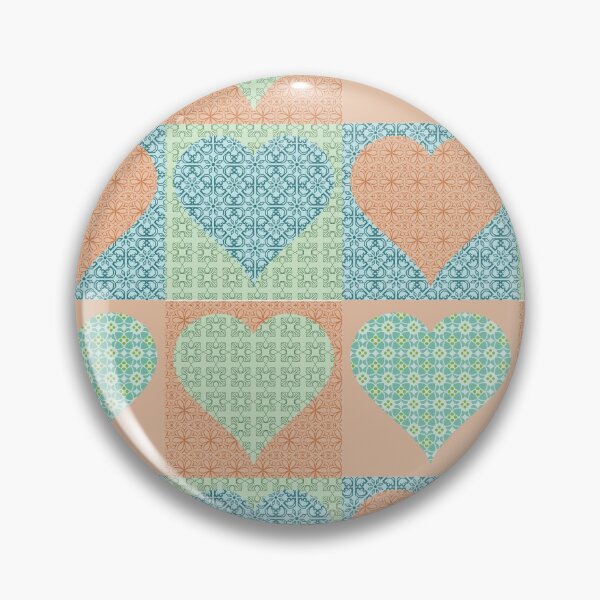 Item preview, Valentines on Squares Vintage Patchwork designed and sold by Anna Lemos.