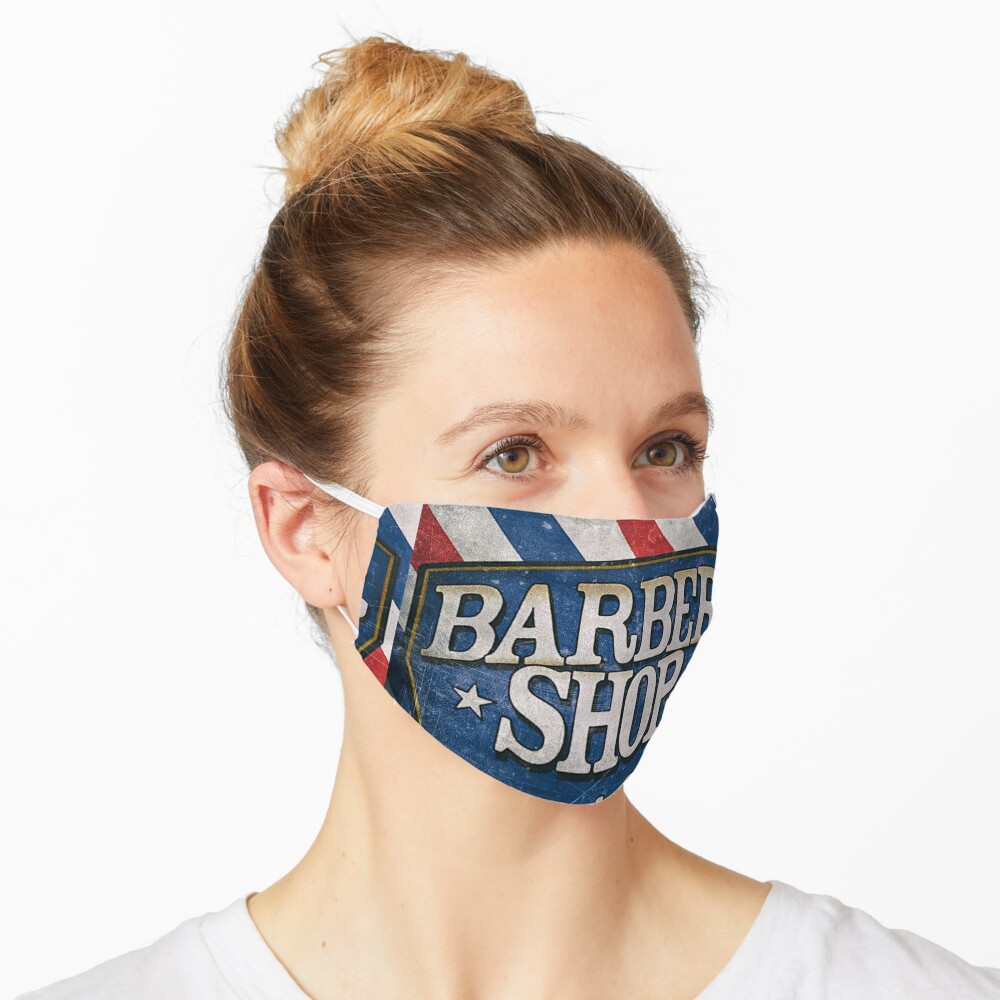 "Vintage barber shop" Mask by benbdprod Redbubble