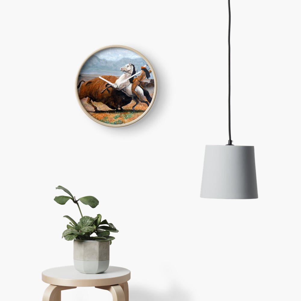 Buffalo Hunt Clock