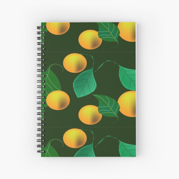 Pattern with yellow fruits Spiral Notebook