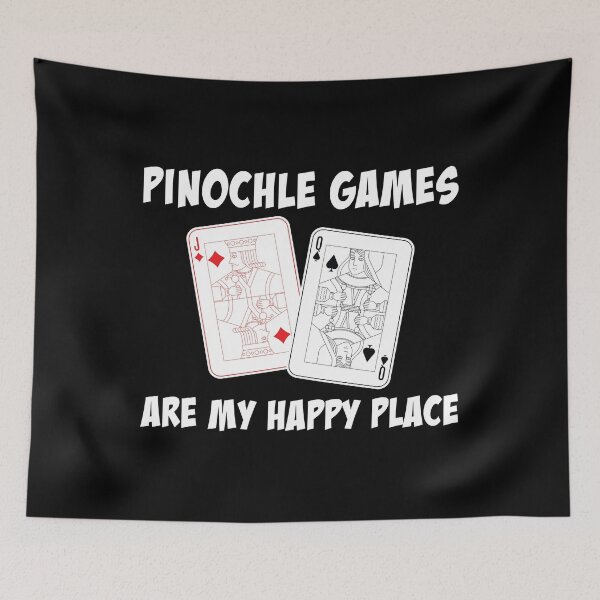 Item preview, Happy Place Funny Card Playing Pinochle print designed and sold by jakehughes2015.
