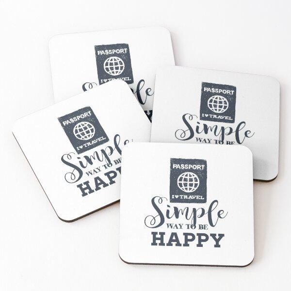 Item preview, Passport. Simple Way To Be Happy. Adventure, Travel, Wanderlust designed and sold by Sloth Astronaut.