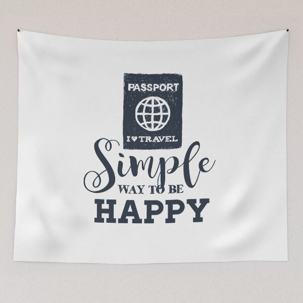 Item preview, Passport. Simple Way To Be Happy. Adventure, Travel, Wanderlust designed and sold by Sloth Astronaut.