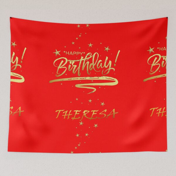 Item preview, HAPPY BIRTHDAY THERESA : Unique & Special Gift that Customs on your Personal Name with an Enjoying & Lovely Design designed and sold by roji-world-shop.