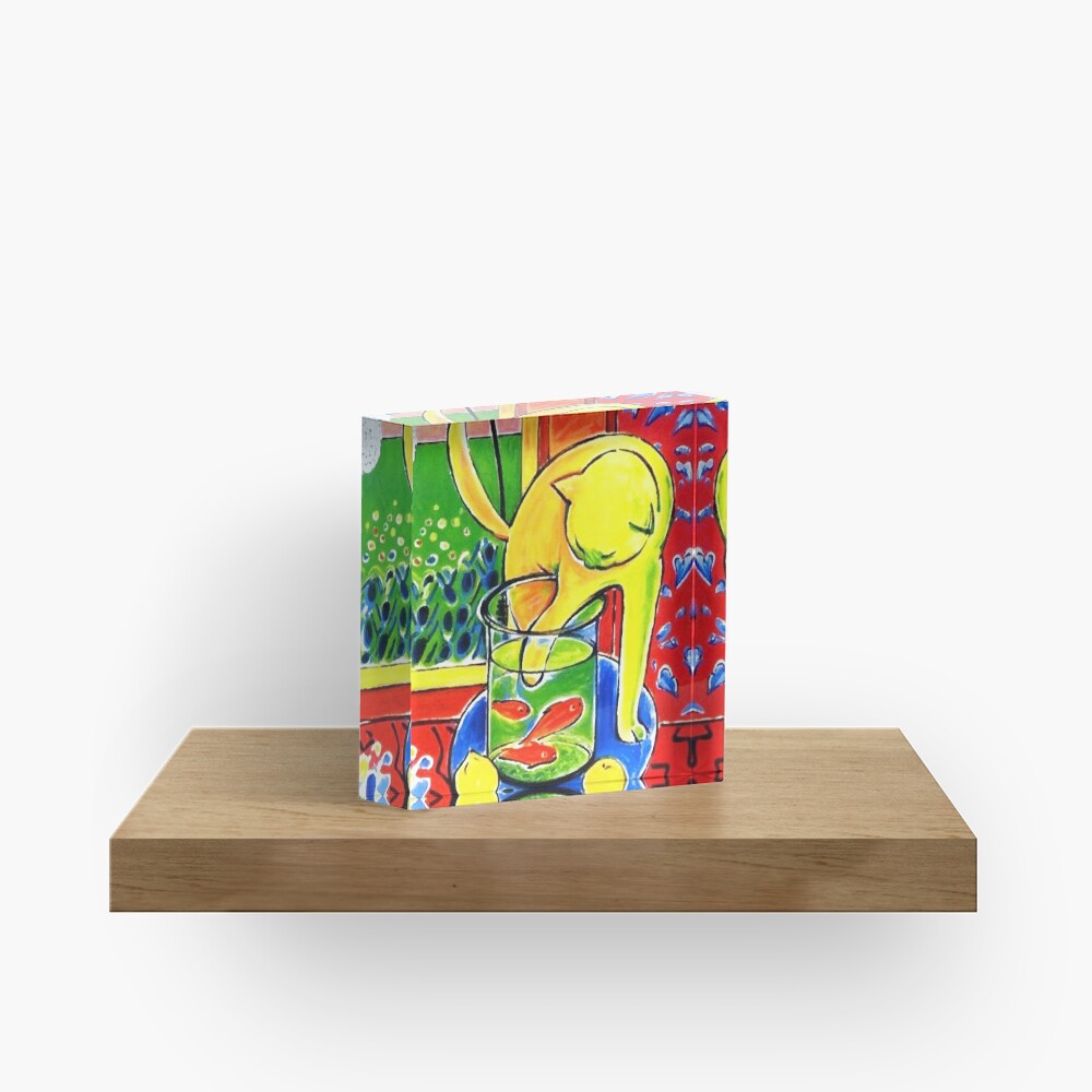 Henri Matisse Le Chat Aux Poissons Rouges 1914 The Cat With Red Fishes Artwork Men Women Youth Acrylic Block By Clothorama Redbubble