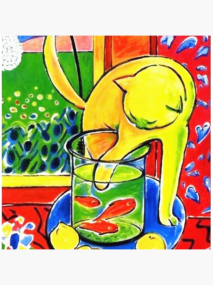 Henri Matisse, Le Chat Aux Poissons Rouges 1914, (The Cat With Red Fishes), Artwork, Men, Women, Youth by clothorama