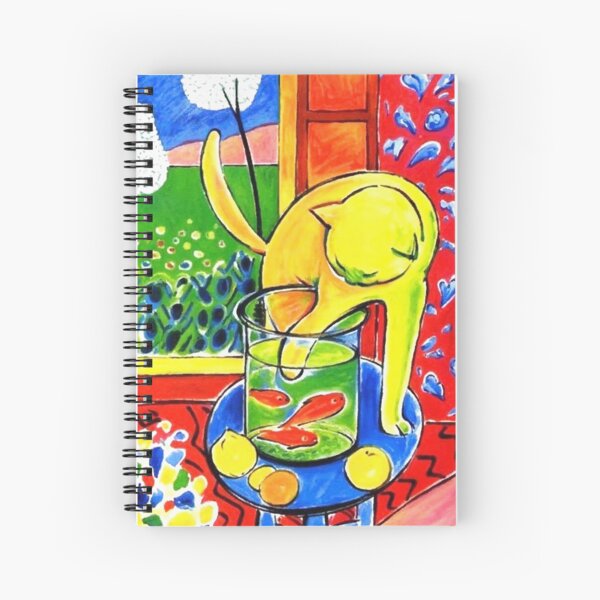 Henri Matisse, Le Chat Aux Poissons Rouges 1914, (The Cat With Red Fishes), Artwork, Men, Women, Youth Spiral Notebook