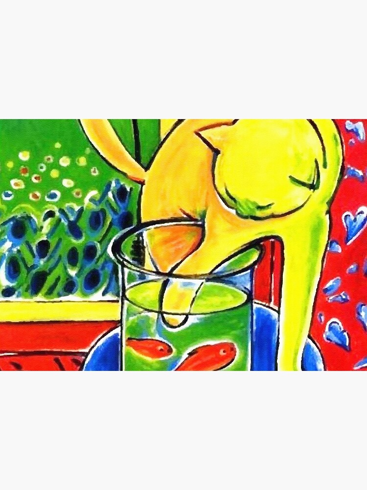 Henri Matisse, Le Chat Aux Poissons Rouges 1914, (The Cat With Red Fishes), Artwork, Men, Women, Youth by clothorama
