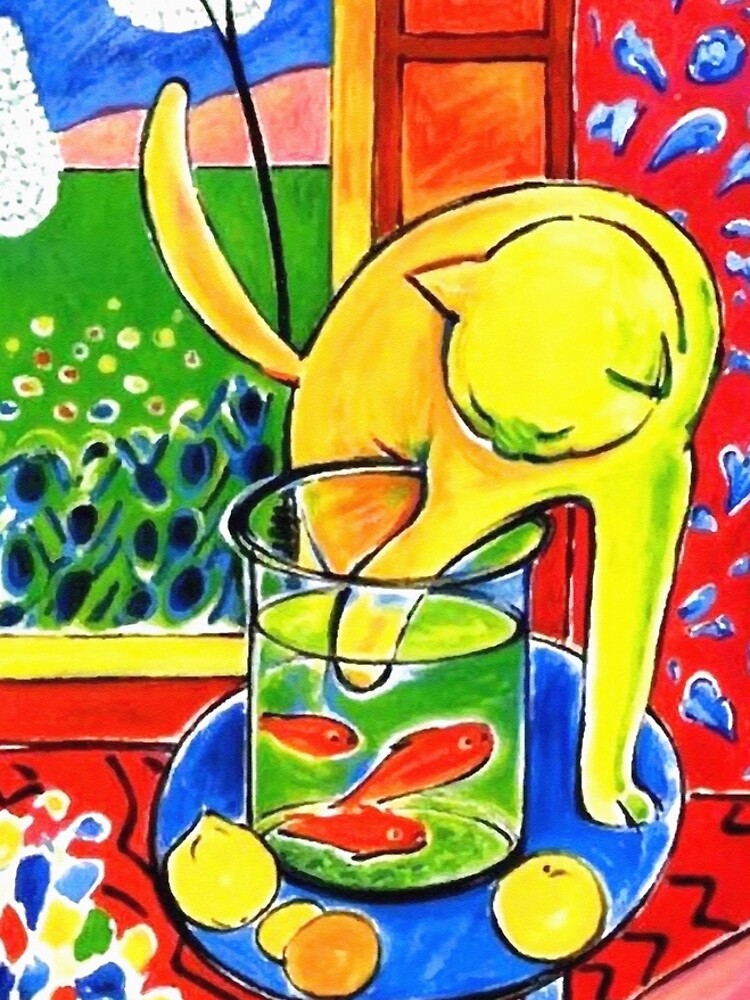 Henri Matisse, Le Chat Aux Poissons Rouges 1914, (The Cat With Red Fishes), Artwork, Men, Women, Youth by clothorama