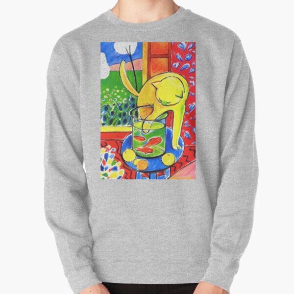 Henri Matisse, Le Chat Aux Poissons Rouges 1914, (The Cat With Red Fishes), Artwork, Men, Women, Youth Pullover Sweatshirt