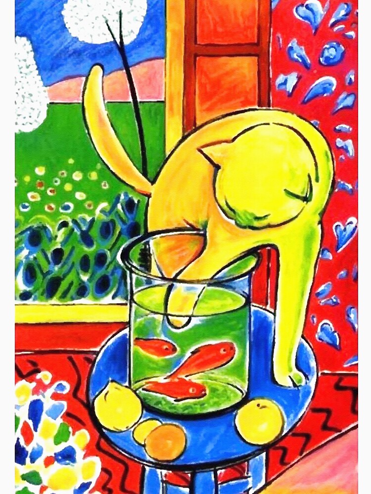 Henri Matisse, Le Chat Aux Poissons Rouges 1914, (The Cat With Red Fishes), Artwork, Men, Women, Youth by clothorama