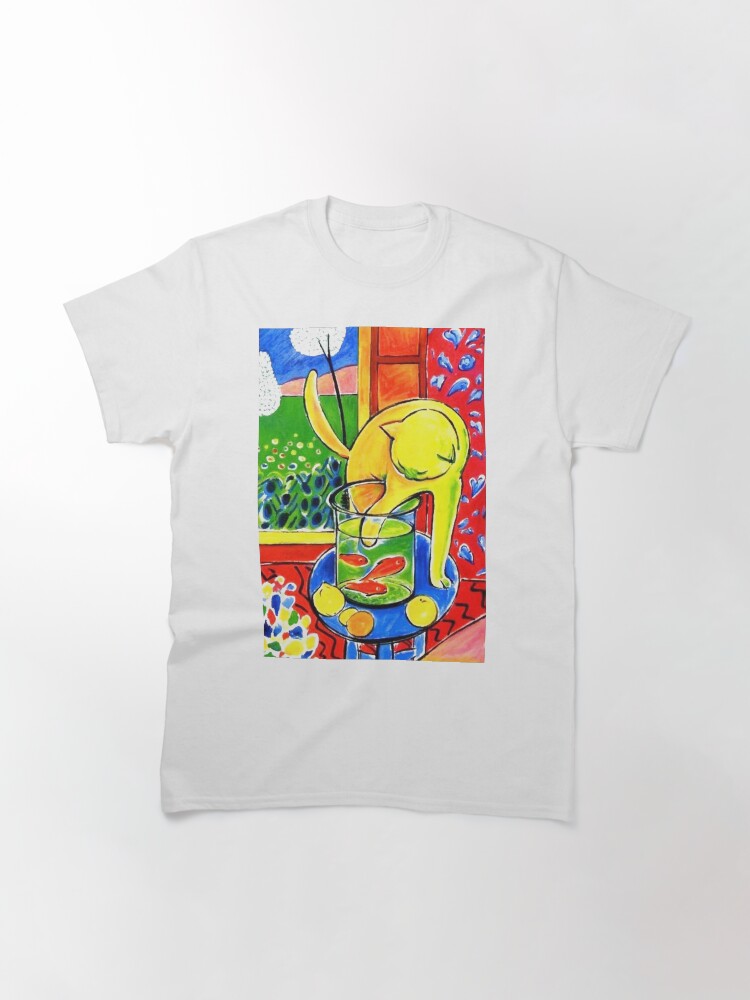 Alternate view of Henri Matisse, Le Chat Aux Poissons Rouges 1914, (The Cat With Red Fishes), Artwork, Men, Women, Youth Classic T-Shirt