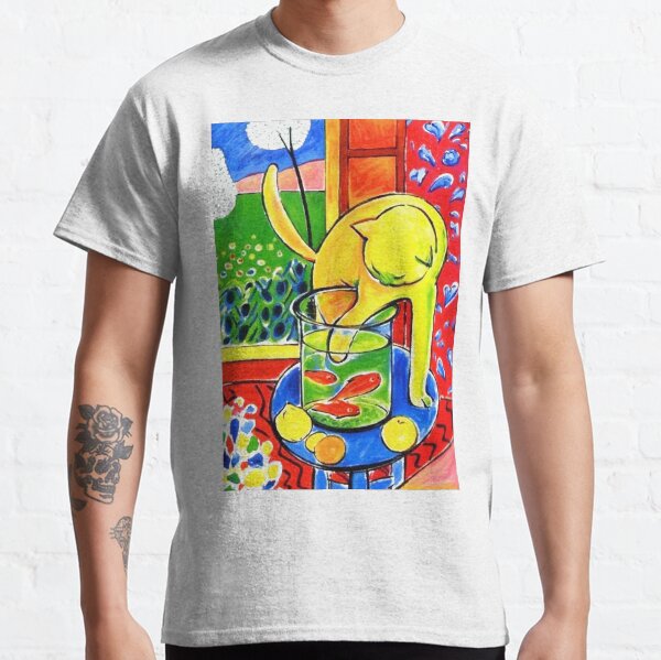 Henri Matisse, Le Chat Aux Poissons Rouges 1914, (The Cat With Red Fishes), Artwork, Men, Women, Youth Classic T-Shirt
