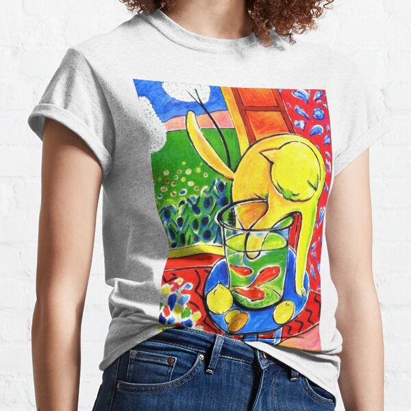 Henri Matisse, Le Chat Aux Poissons Rouges 1914, (The Cat With Red Fishes), Artwork, Men, Women, Youth Classic T-Shirt