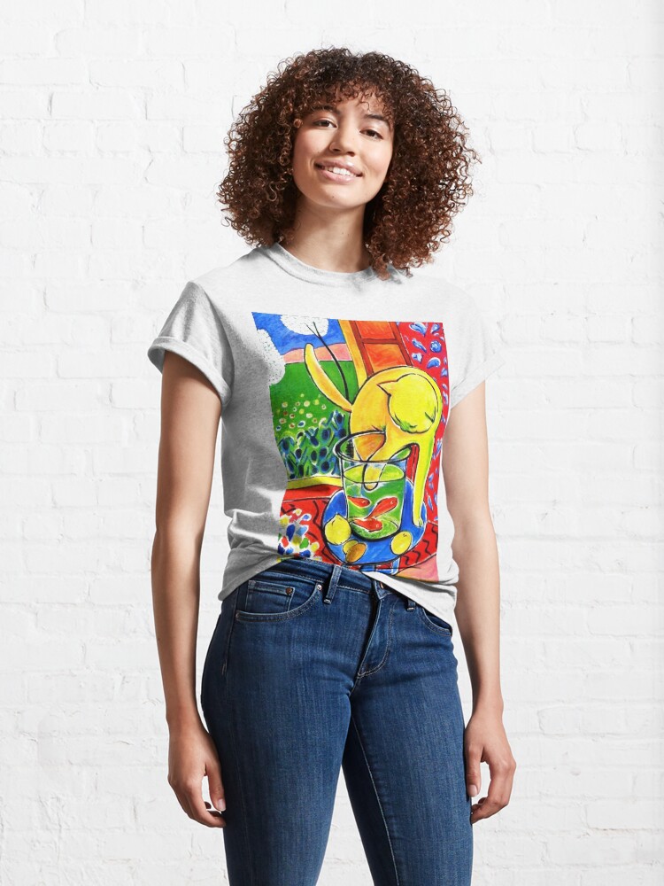 Alternate view of Henri Matisse, Le Chat Aux Poissons Rouges 1914, (The Cat With Red Fishes), Artwork, Men, Women, Youth Classic T-Shirt