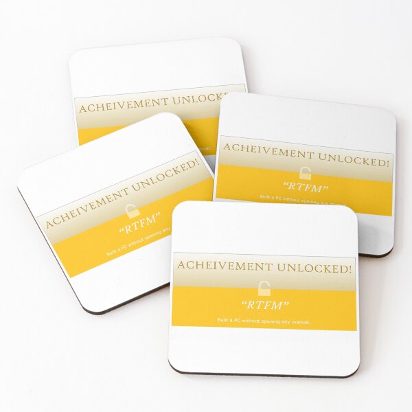 Item preview, Achievement Unlocked RTFM designed and sold by Sparcicus.