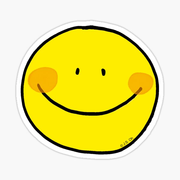 Big Smiley Face Stickers Redbubble - sad awesome face face decal roblox