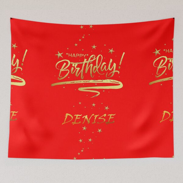Item preview, HAPPY BIRTHDAY DENISE : Unique & Special Gift that Customs on your Personal Name with an Enjoying & Lovely Design designed and sold by roji-world-shop.