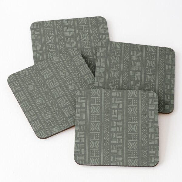 Item preview, Olive green dots, lines and stripes on textured cloth - abstract geometric pattern designed and sold by misentangled.