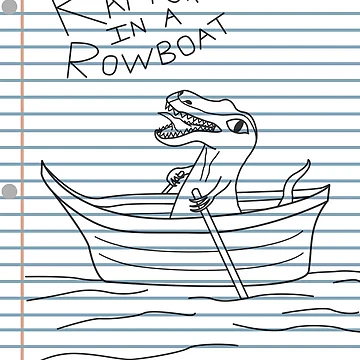 Artwork thumbnail, Looseleaf Raptor In A Rowboat by Turlguy