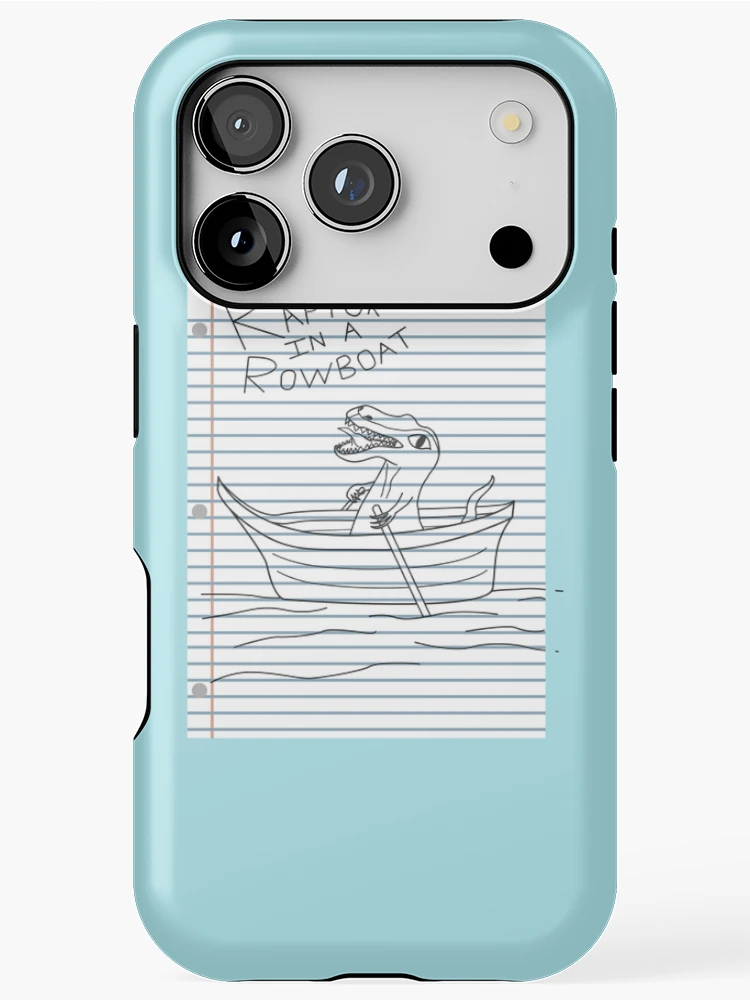 Thumbnail 1 of 4, iPhone Case, Looseleaf Raptor In A Rowboat designed and sold by Turlguy.