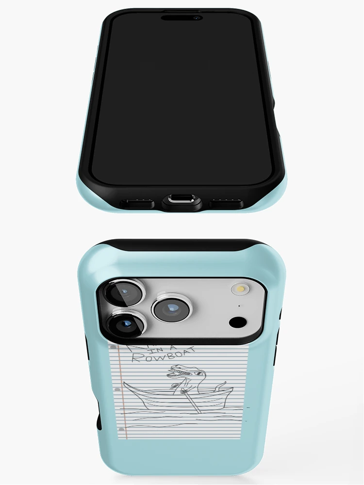 Thumbnail 3 of 4, iPhone Case, Looseleaf Raptor In A Rowboat designed and sold by Turlguy.