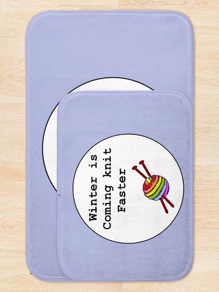 Alternate view of Winter is coming knit faster Bath Mat