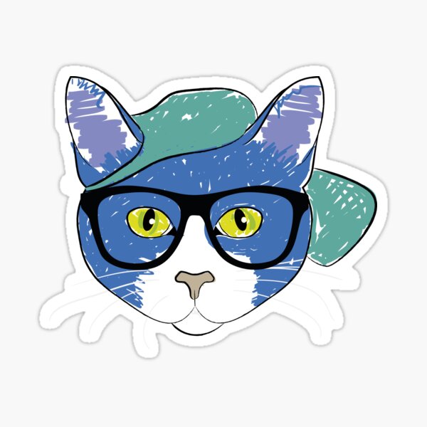 "Swags cat" Sticker by piyuu Redbubble