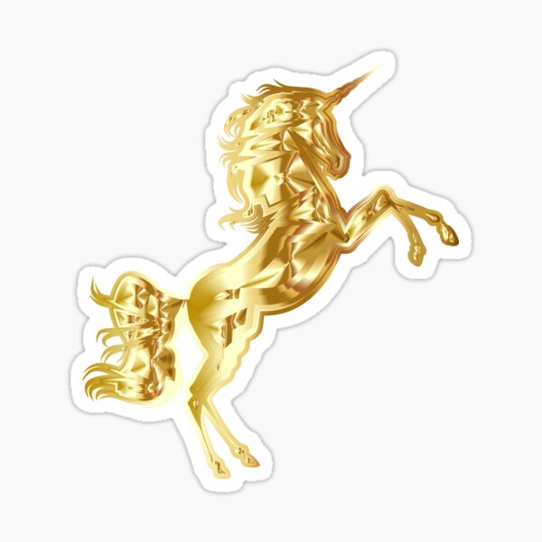 Golden Unicorn Stickers Redbubble - wolf unicornhorse world roblox