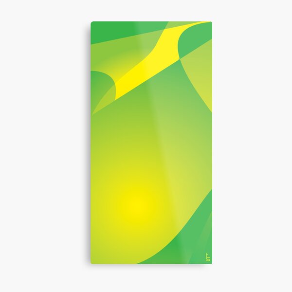 Green Tonal Collision Metal Print