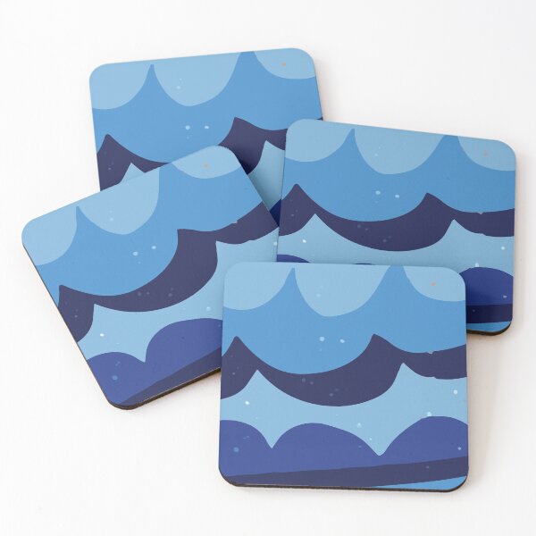 Item preview, Cool Blue Bold Waves Vector Graphic Artwork GC-114-5 designed and sold by GraphicCharms.