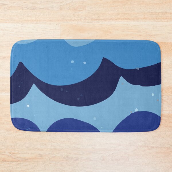 Item preview, Cool Blue Bold Waves Vector Graphic Artwork GC-114-5 designed and sold by GraphicCharms.