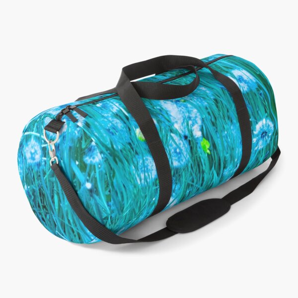 Dandelion meadow in turquoise Duffle Bag