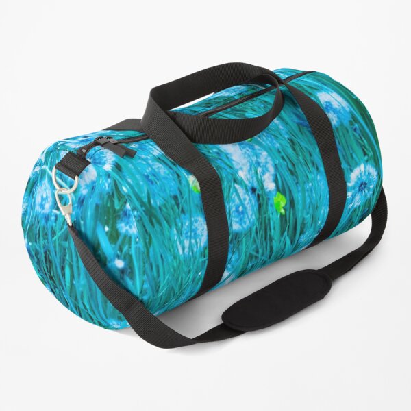 Dandelion meadow in turquoise Duffle Bag