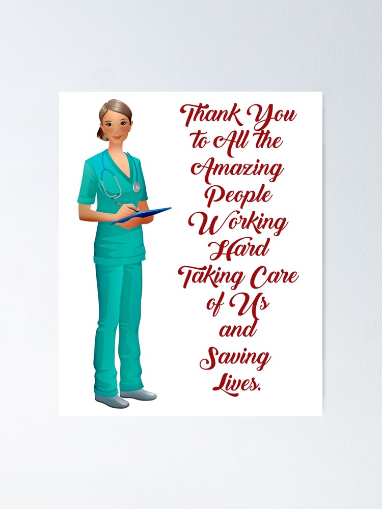 thank-you-for-medical-staff-poster-for-sale-by-saraaintl-redbubble