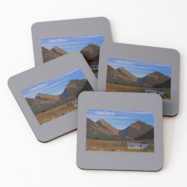Item preview, Landscape Retro Style Glen Etive, Scotland Poster designed and sold by Stravaigin.