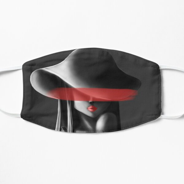 Red White Hat Face Masks Redbubble - oriole fedora roblox