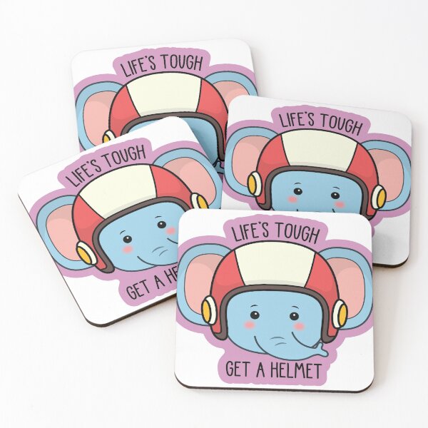 Item preview, Elephant with Helmet/Message -- More animals available in my shop! -- designed and sold by RobbieAmrein.