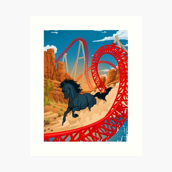 THE WILD ONE Maverick Roller Coaster Cedar Point Theme Park Art Print