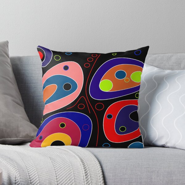 Dizzy Dots Throw Pillow