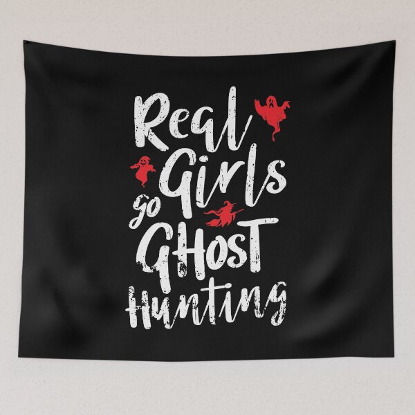 Item preview, Real Girls Go Ghost Hunting Retro Style Design designed and sold by PugSwagClothing.