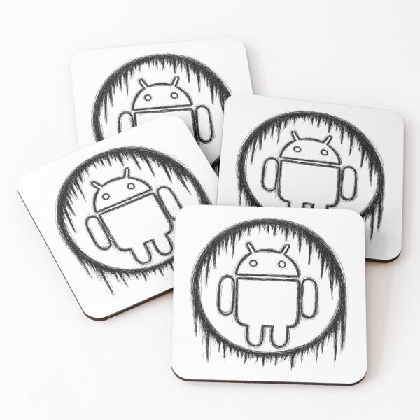 Item preview, Android logo digital painting sketch black outline designed and sold by sfantujimmy.