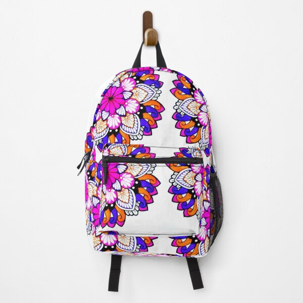 Item preview, Hand drawn coloured mandala art in pink and blue designed and sold by SoniKapoor.