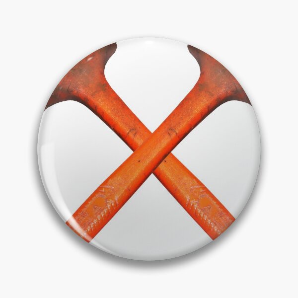 Item preview, orange rubber hammer mallets crossed designed and sold by TEN10digital.