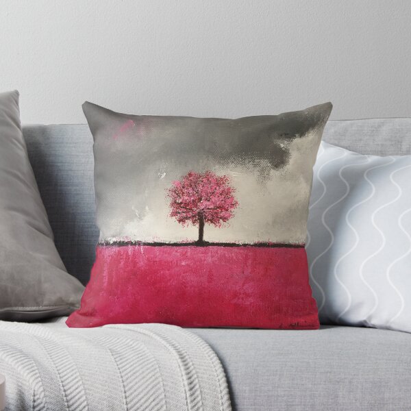Arbre Poésie rose Coussin
